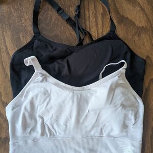 adidas Women's Black and Cream Sports Bras